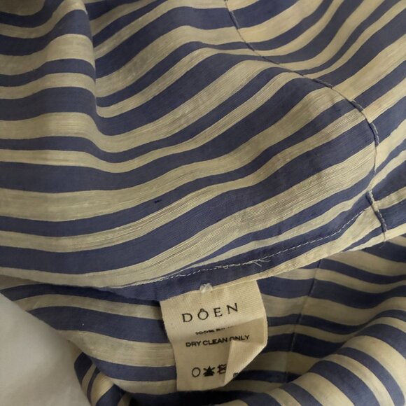 Doen Marine Dress Blue Villandry Striped Silk Dress NWT Size XS - Picture 9 of 11